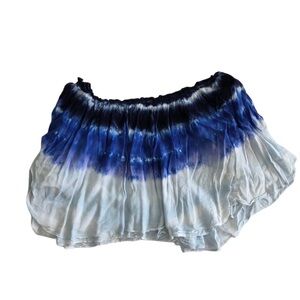 Young Fabulous & Broke Blue and White Skater Skirt
